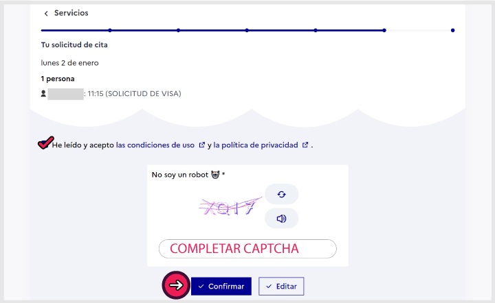 Confirmar cita